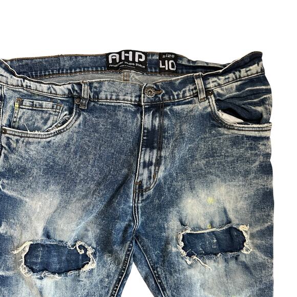 AHP Another Hype Piece Distressed Streetwear Mens Jeans 40 - Picture 4 of 9